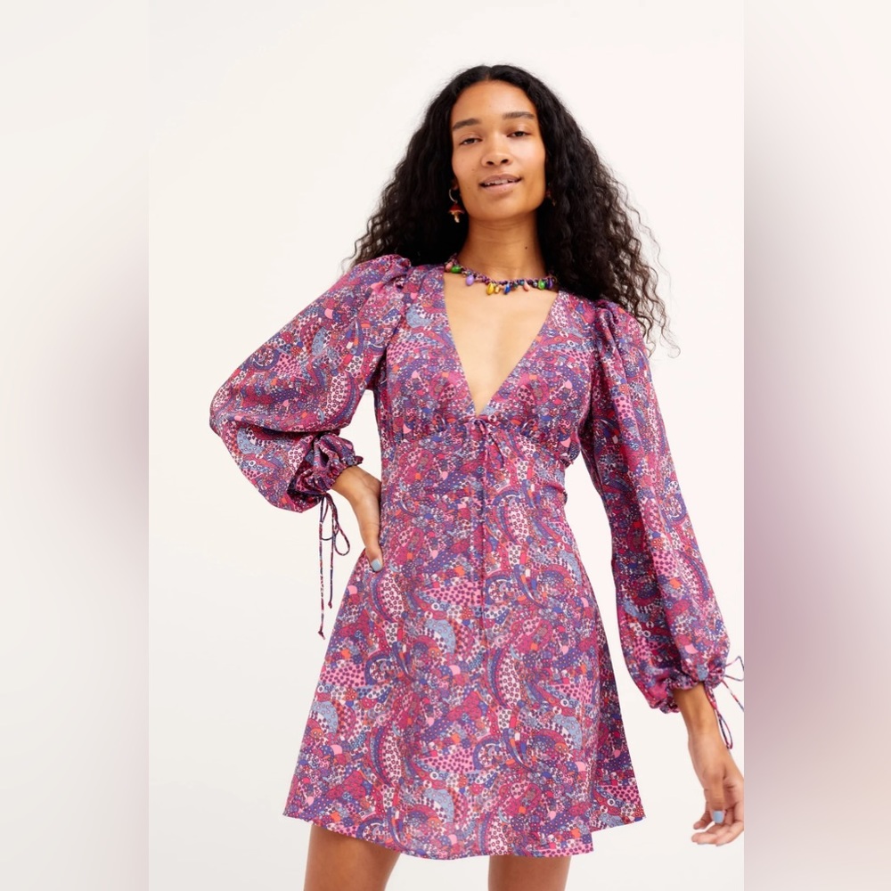 For Love and Lemons Tonya Long Sleeve Mini Dress